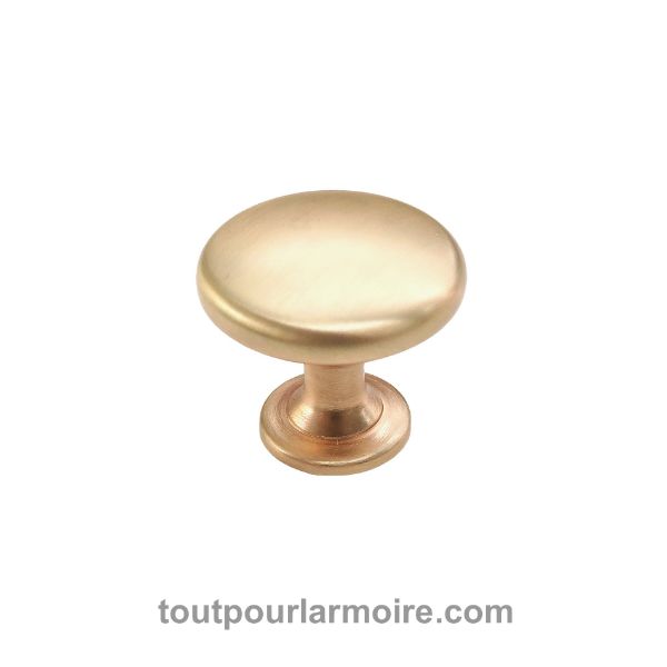 Image de Bouton d'Armoire Rond Or Brossé