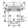 Image de Pentures Surface Nickel Brossé (Paire)